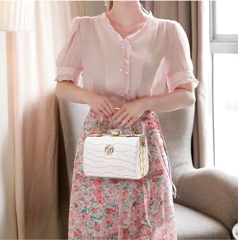 Geanta Ocazie Delis Eris Rosu | Eleganta Croco - imagine 2