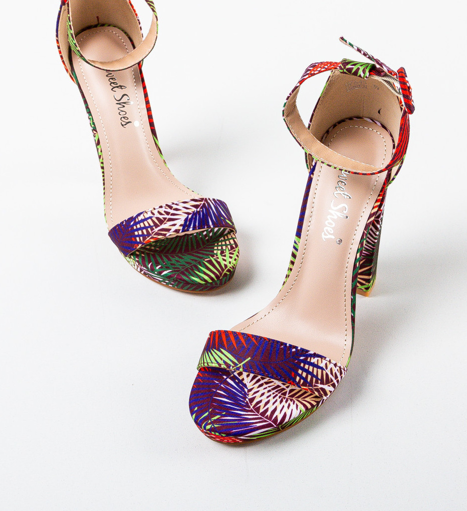 Sandale Roman Verzi cu Toc Elegante - imagine 6