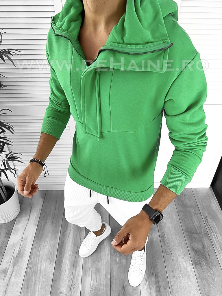 Hanorac Barbati Slim Fit Verde | Stil Modern