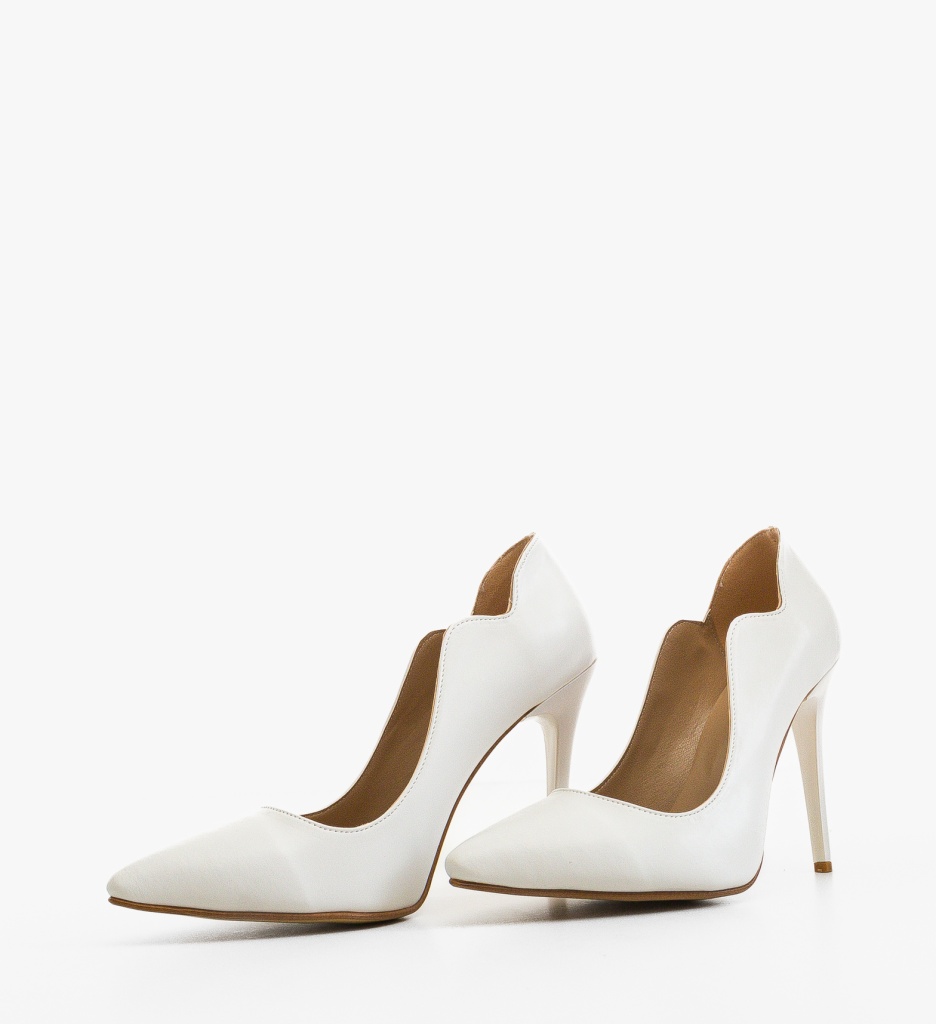 Pantofi Stiletto Tichon Albi - Eleganță Premium - imagine 7