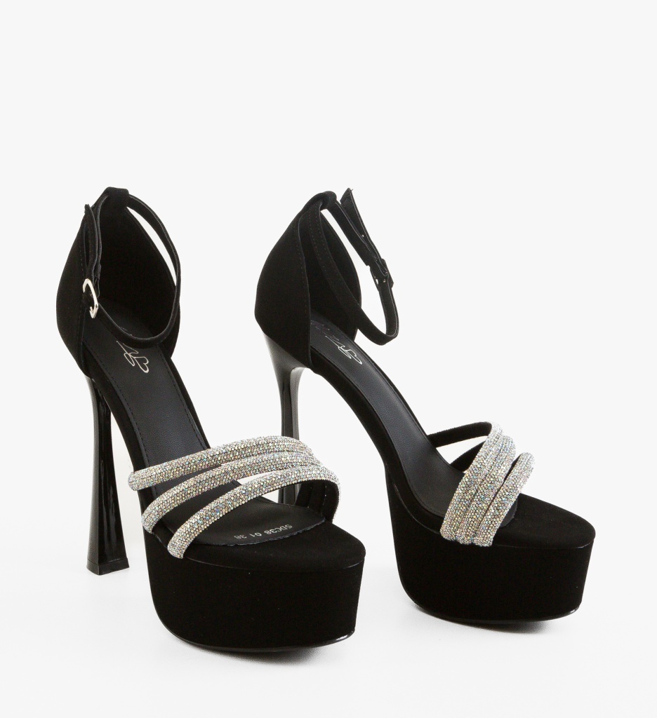 Sandale cu toc Avram Negre - Eleganță și Stil - imagine 5