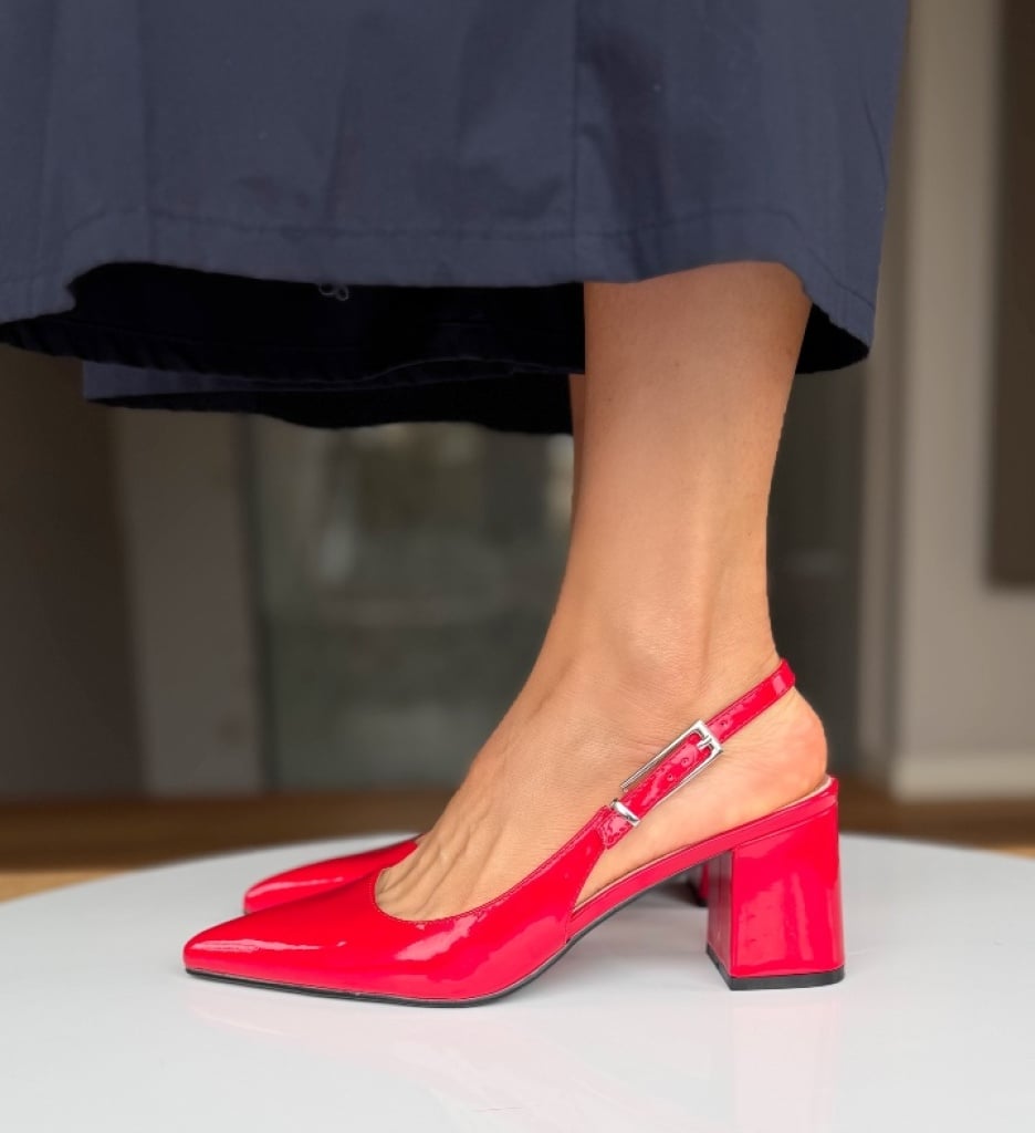 Pantofi Dama Kan Rosii Eleganți și Confortabili