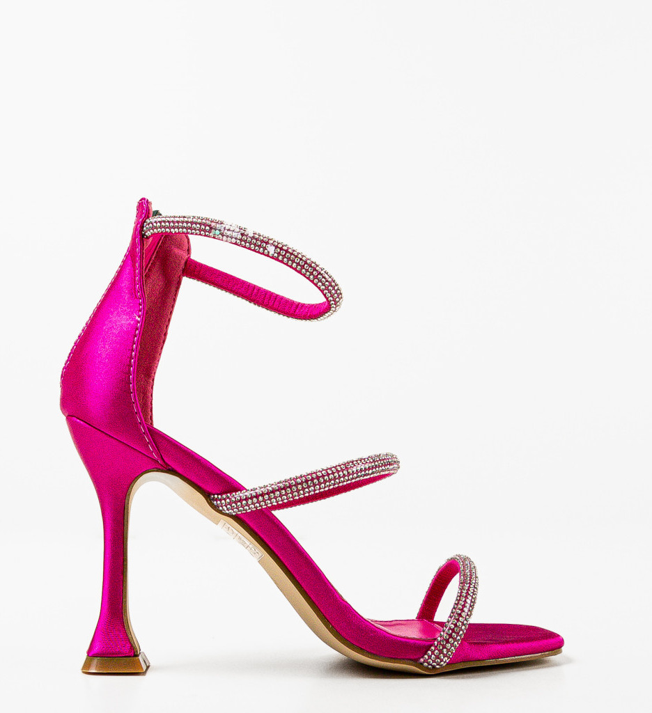 Sandale Teset Fuchsia cu Toc Elegant - imagine 5