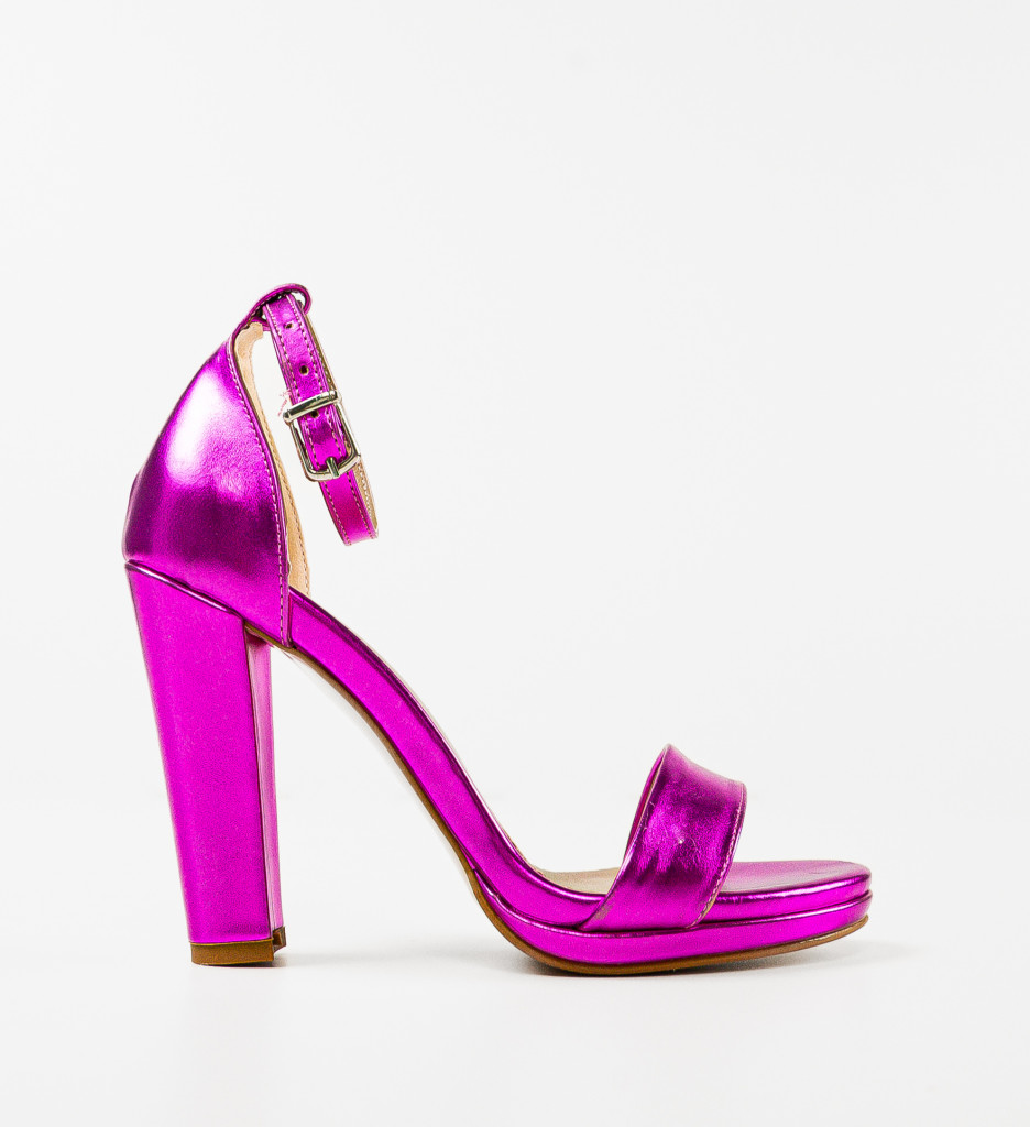 Sandale cu toc Lulay Fuchsia - Eleganță și Stil - imagine 4