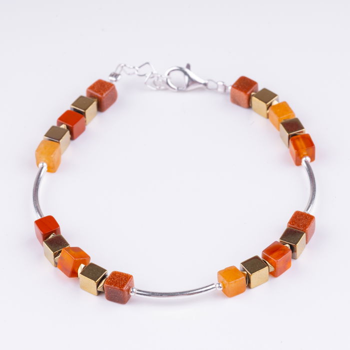 Bratara Artizanala Argint si Carneol | Maia colt