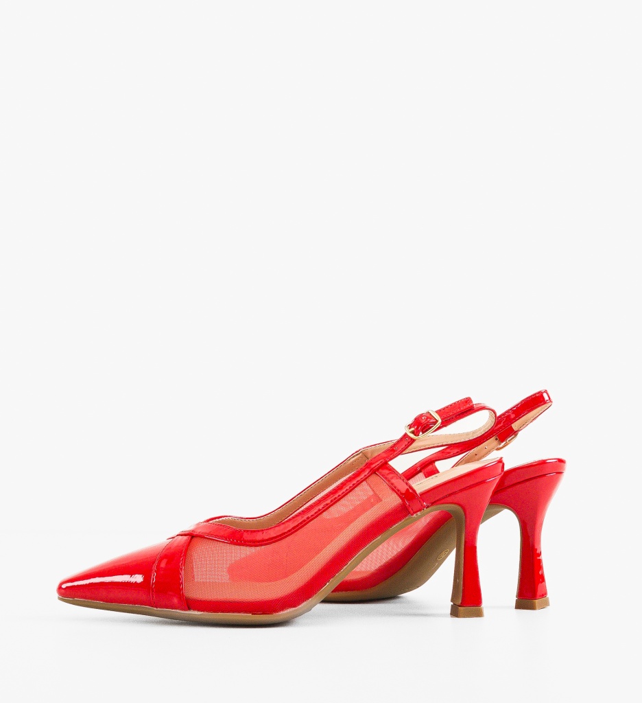 Pantofi dama Jensen Rosii cu Toc Eleganți - imagine 5
