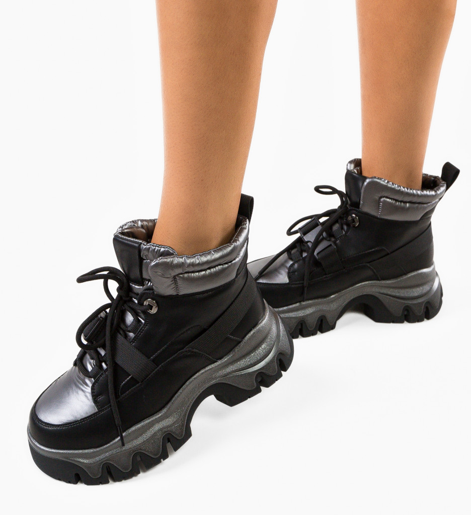 Sneakers dama Gelini Negri - Confort și Stil Urban - imagine 4