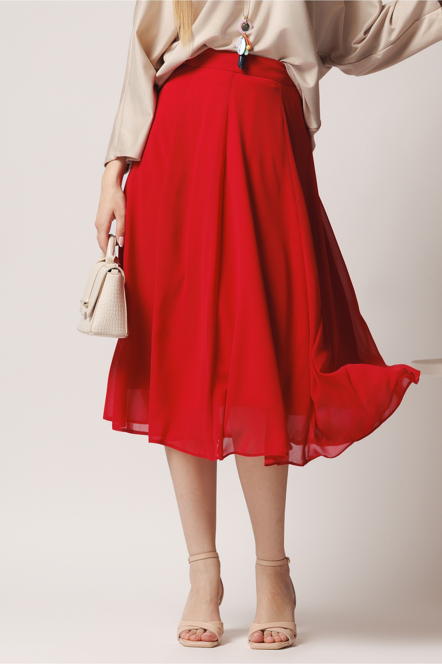 Fusta Rosie Midi Vapoasa | DY Fashion