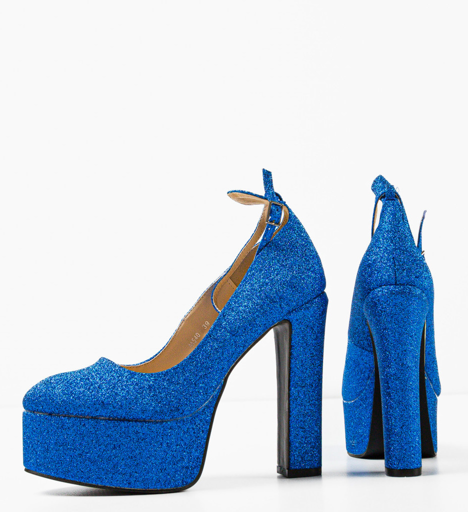 Pantofi Ned Albastri cu Toc - Eleganță și Stil - imagine 5