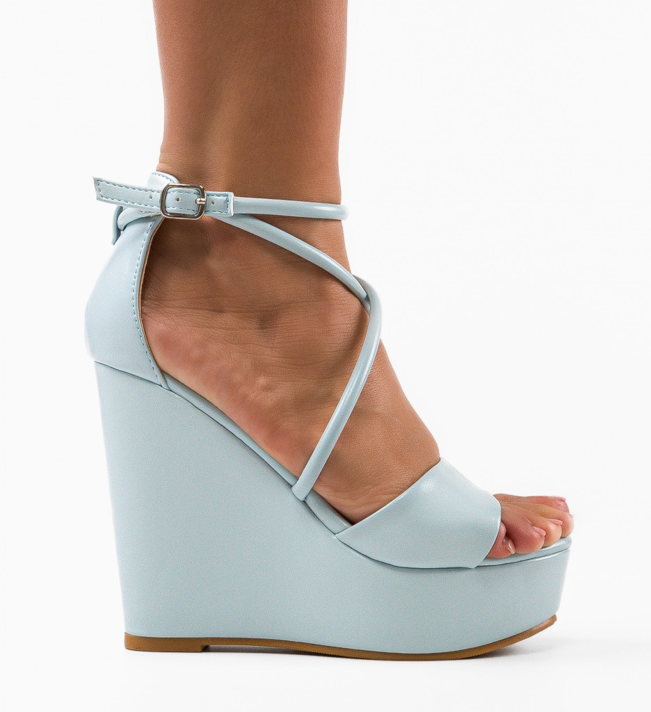Platforme Dama Albastre Denver | Stil si Confort - imagine 3