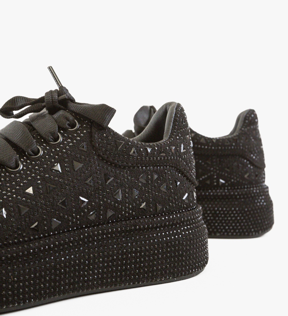 Sneakers Dama Renne Negri | Confort și Stil Sport - imagine 3
