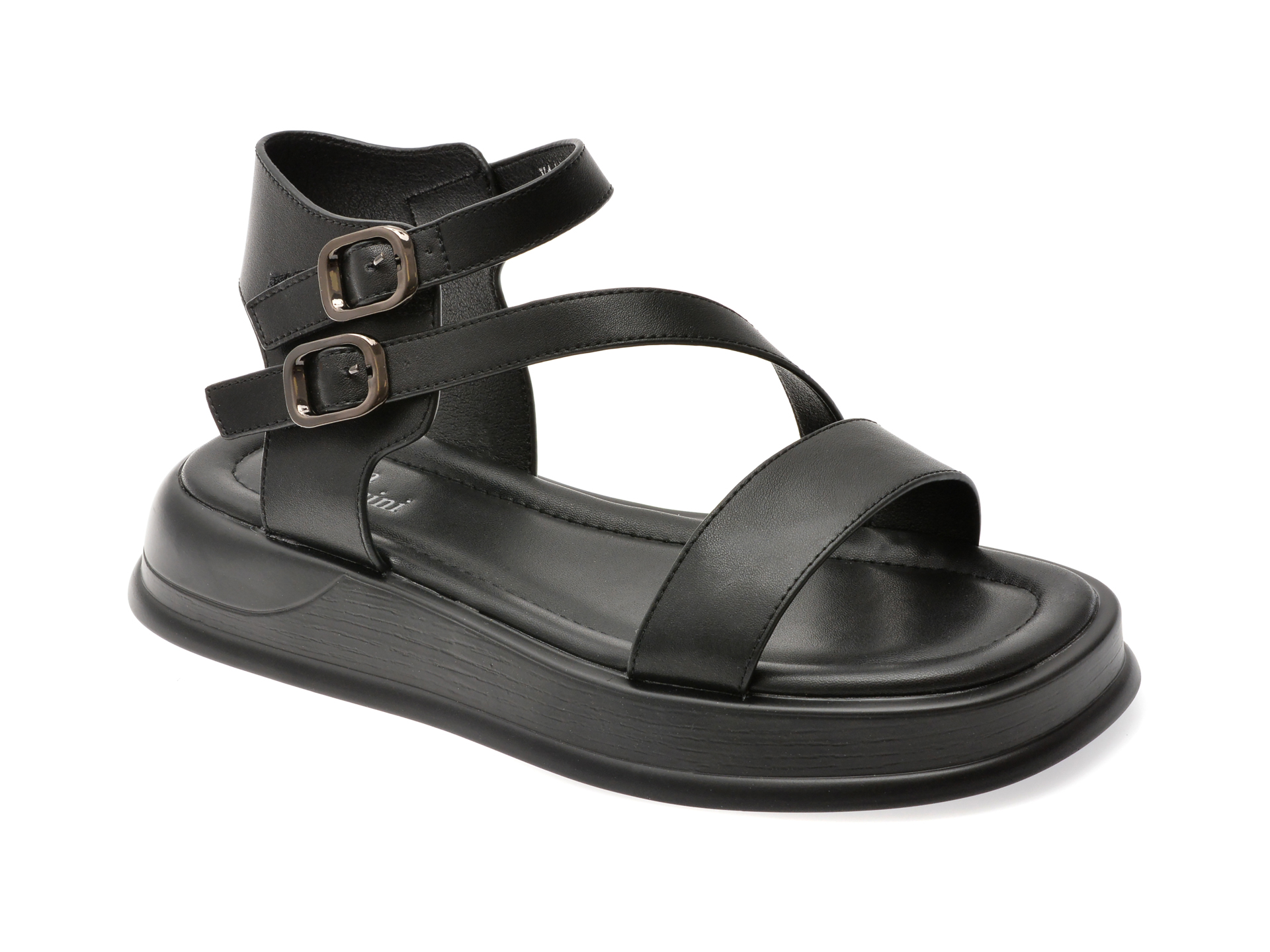 Sandale FLAVIA PASSINI negre din piele naturală