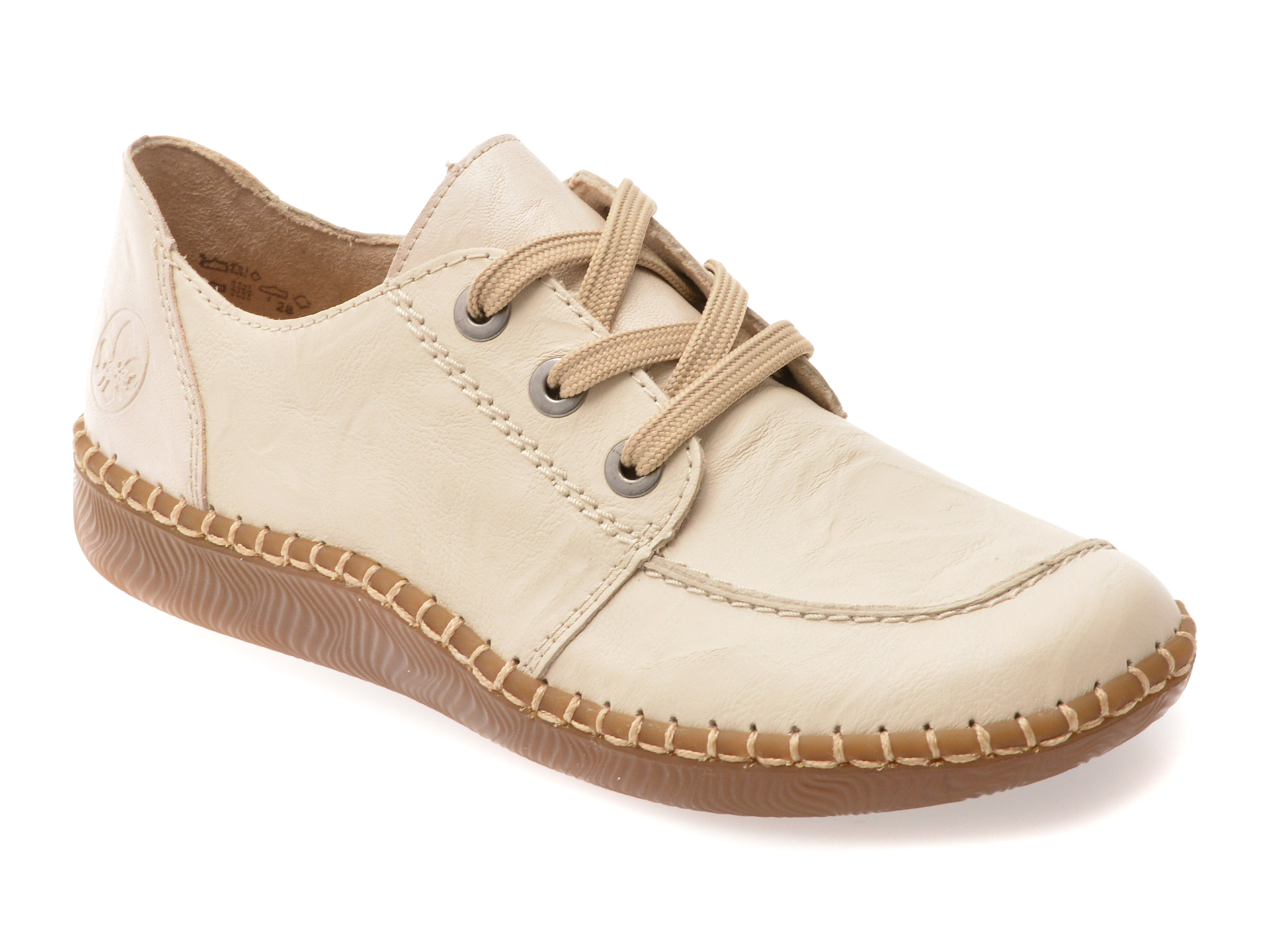 Mocasini Rieker Bej Piele Naturală Confort