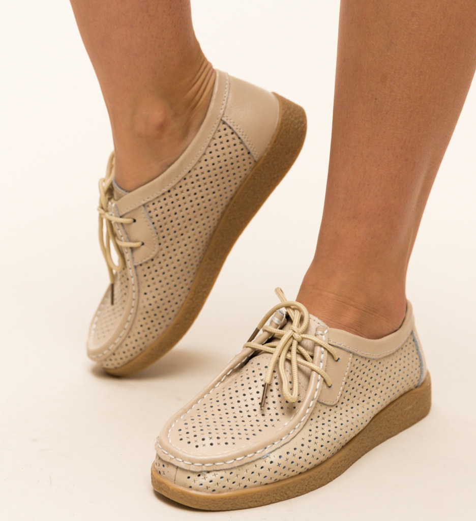 Pantofi Casual Yorker Bej - Confort Urban