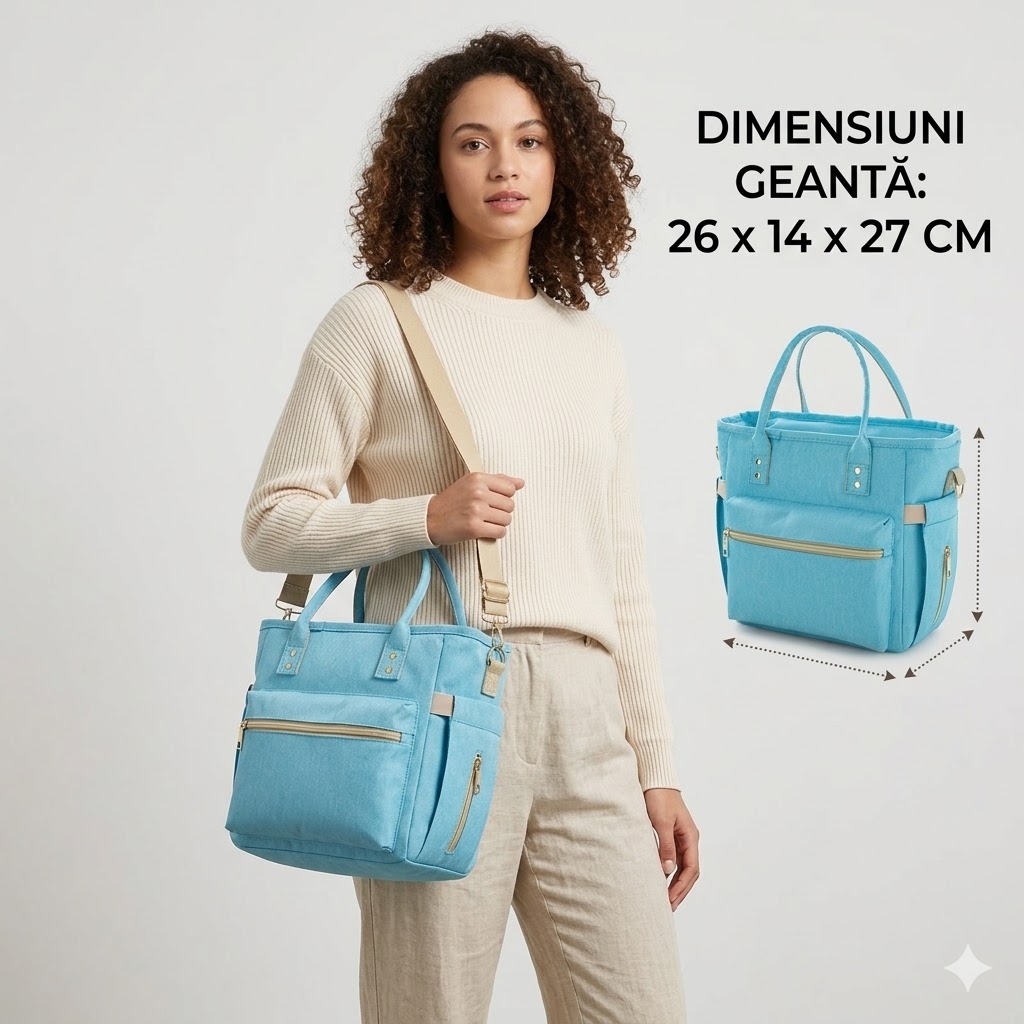 Geanta Dama Delis Mireya GT3572, Albastru - imagine 2