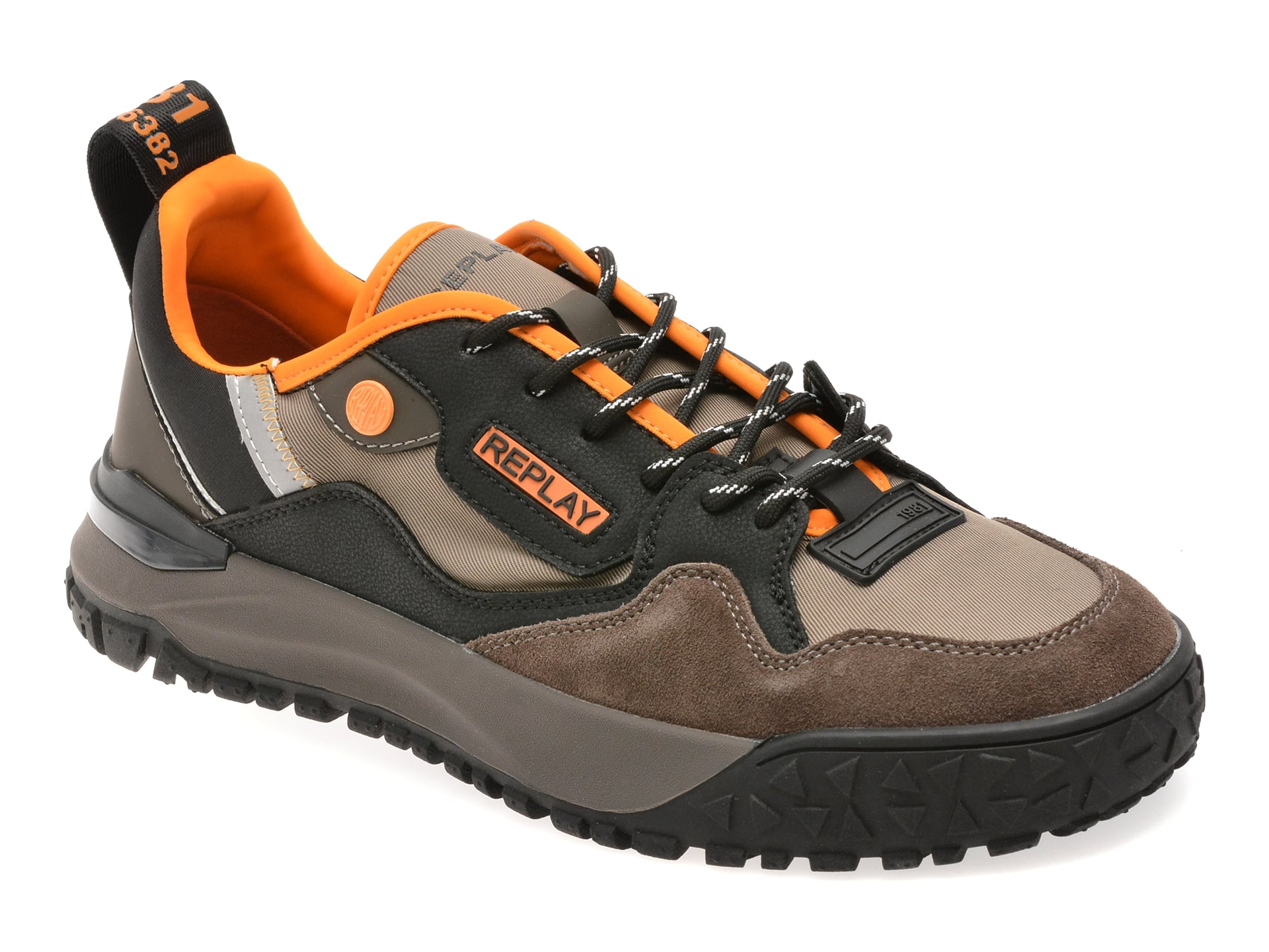 REPLAY Pantofi Sport Gri Piele Naturală