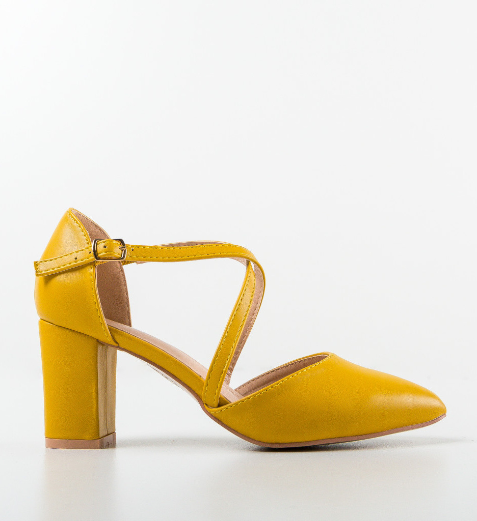 Pantofi Dama Rahma Galbeni | Stil și Eleganță - imagine 5