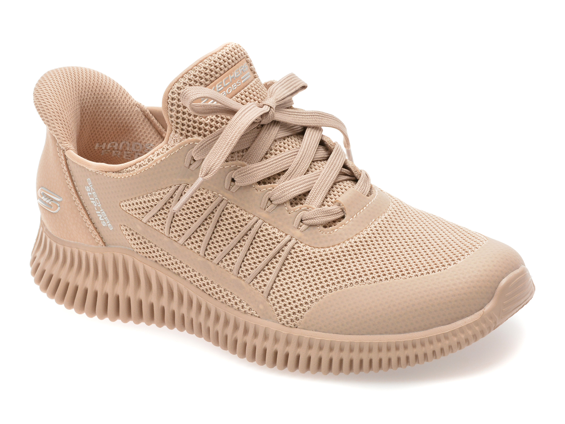 Skechers BOBS GEO LITE - Pantofi sport nude confortabili