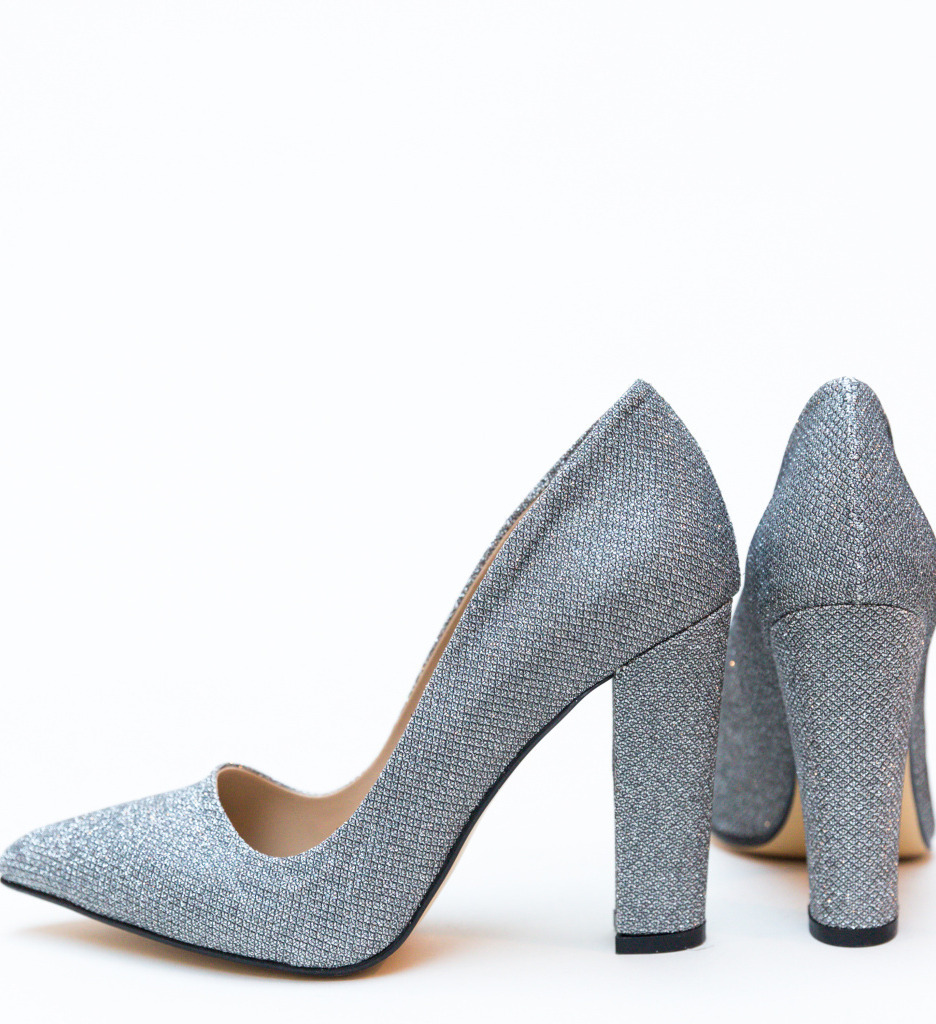 Pantofi cu Toc Guevara Gri 2 - Stil Versatil - imagine 4