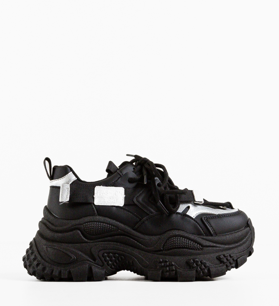 Sneakers Dama Belmos Negri | Confort și Stil Urban - imagine 4
