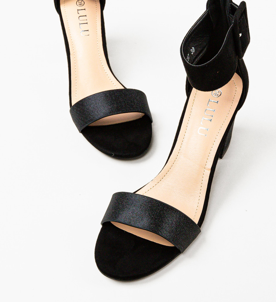 Sandale Dama Shperry Negre cu Toc Elegant - imagine 5