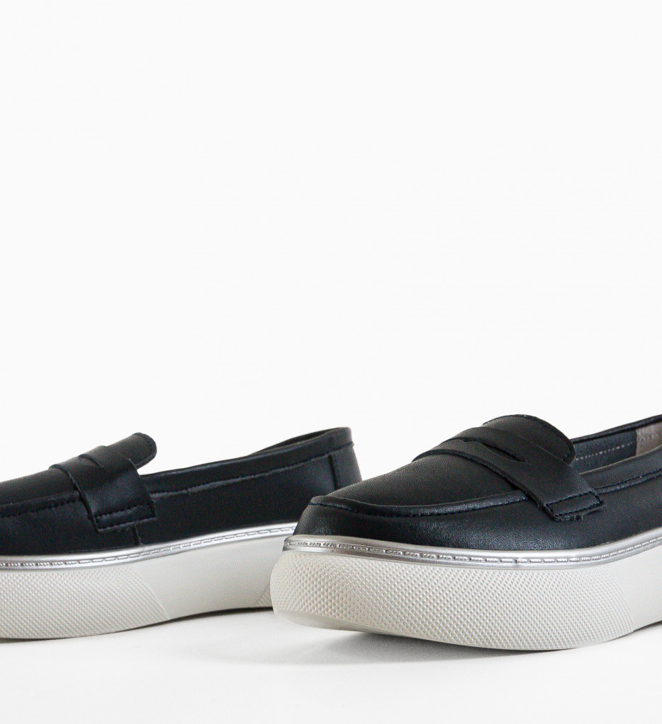 Pantofi Casual Dama Prossy Bleumarin Confort - imagine 5