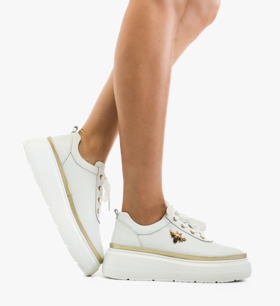 Pantofi Casual Zumzy Albi – Eleganță și Confort - imagine 2
