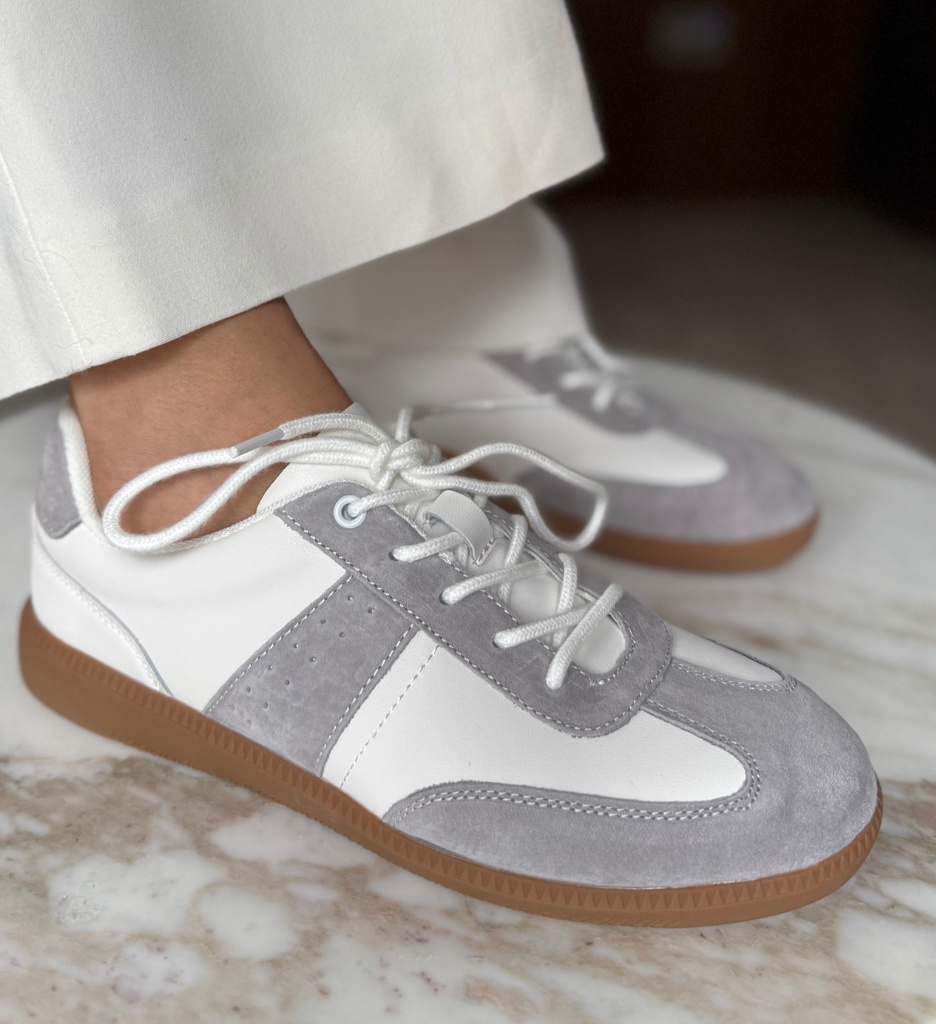 Sneakers Dama Gazelle Gri - Confort și Stil - imagine 2