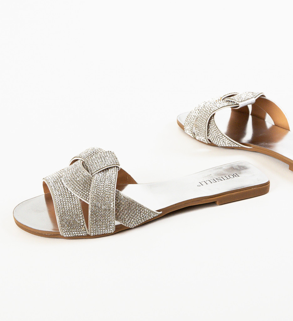 Papuci Roshio Argintii - Eleganță și Confort - imagine 8