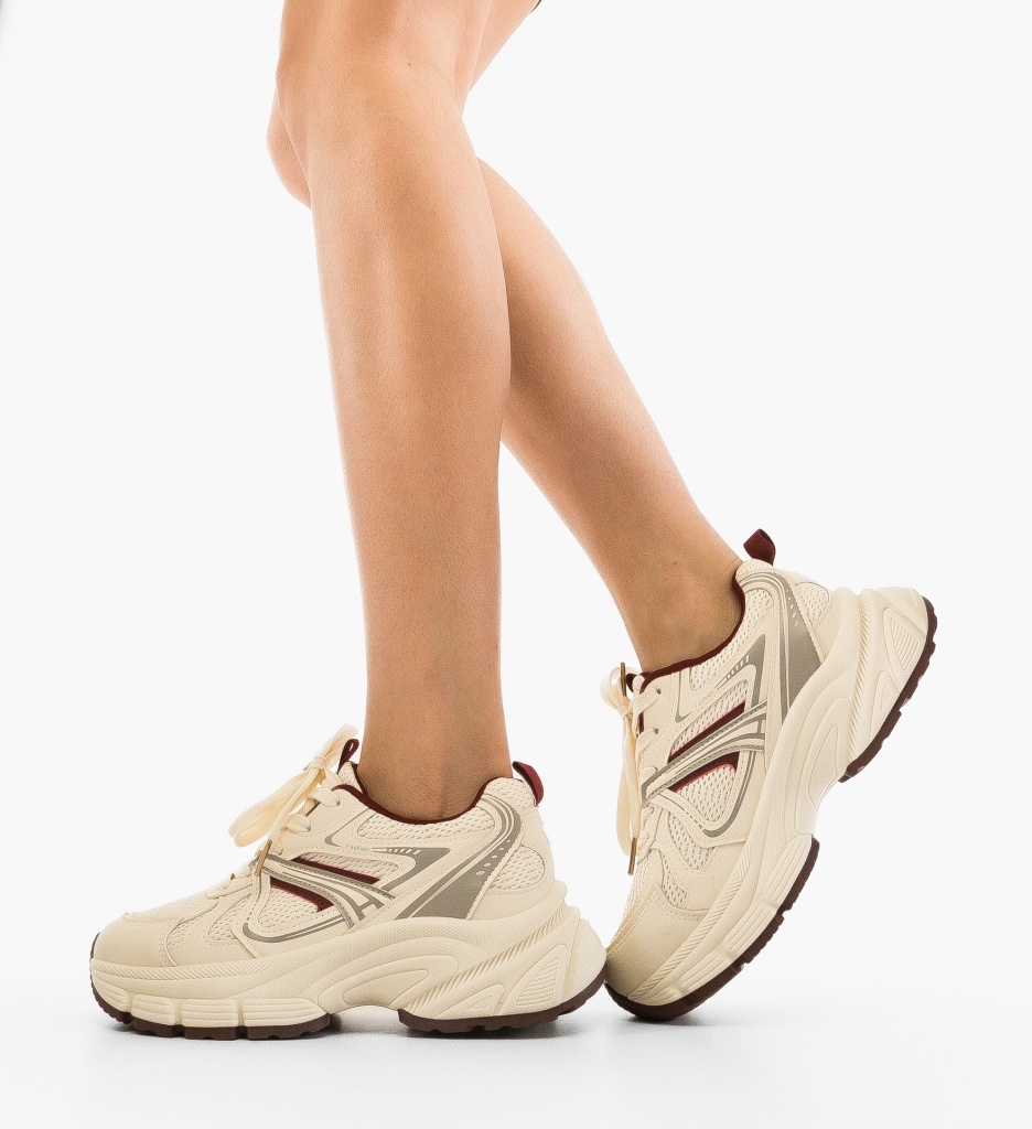 Sneakers Dama Liisa Bej - Confort și Stil - imagine 3
