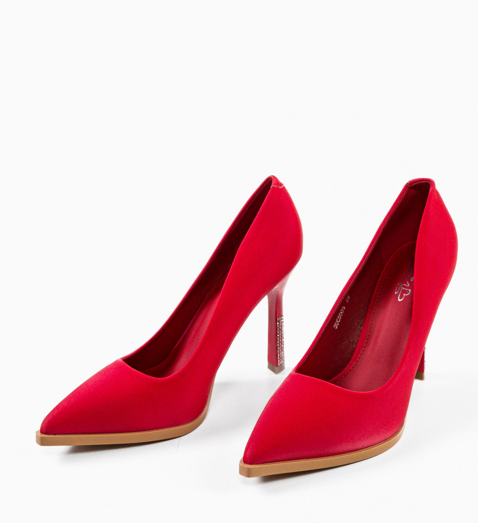 Pantofi Sadeas Rosii cu Toc Eleganți - imagine 5