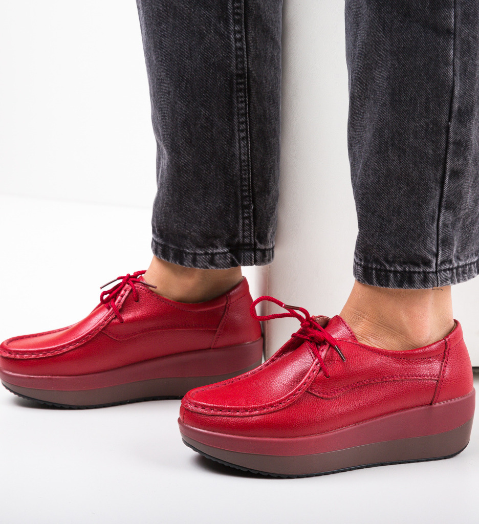 Pantofi Casual Vlasta Rosii - Confort și Stil - imagine 3
