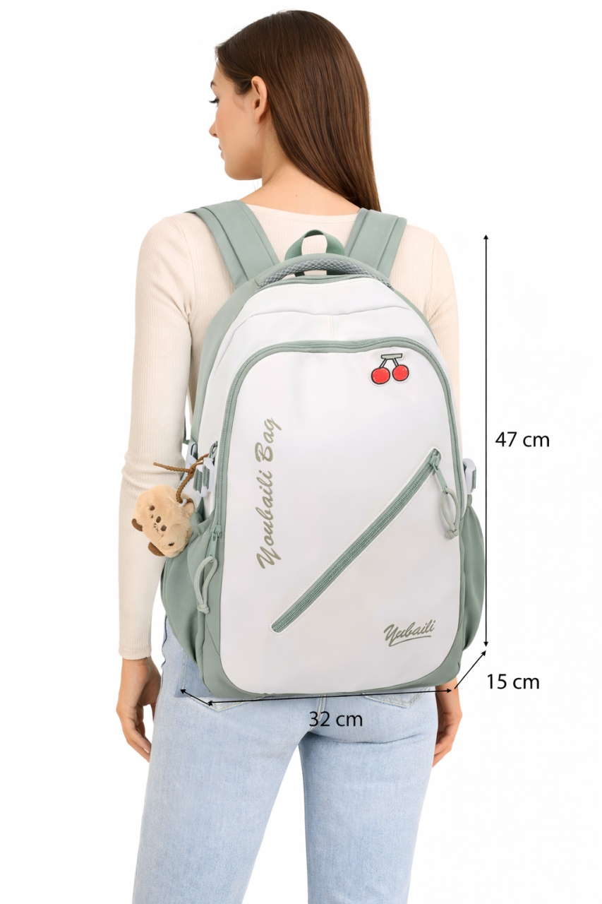 Rucsac Picadili Ysoria Alb/Verde Impermeabil - imagine 7