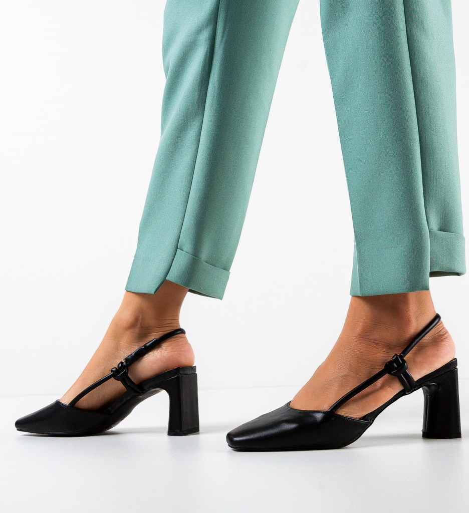 Pantofi cu Toc Millerv Negri | Eleganță Modernă - imagine 2
