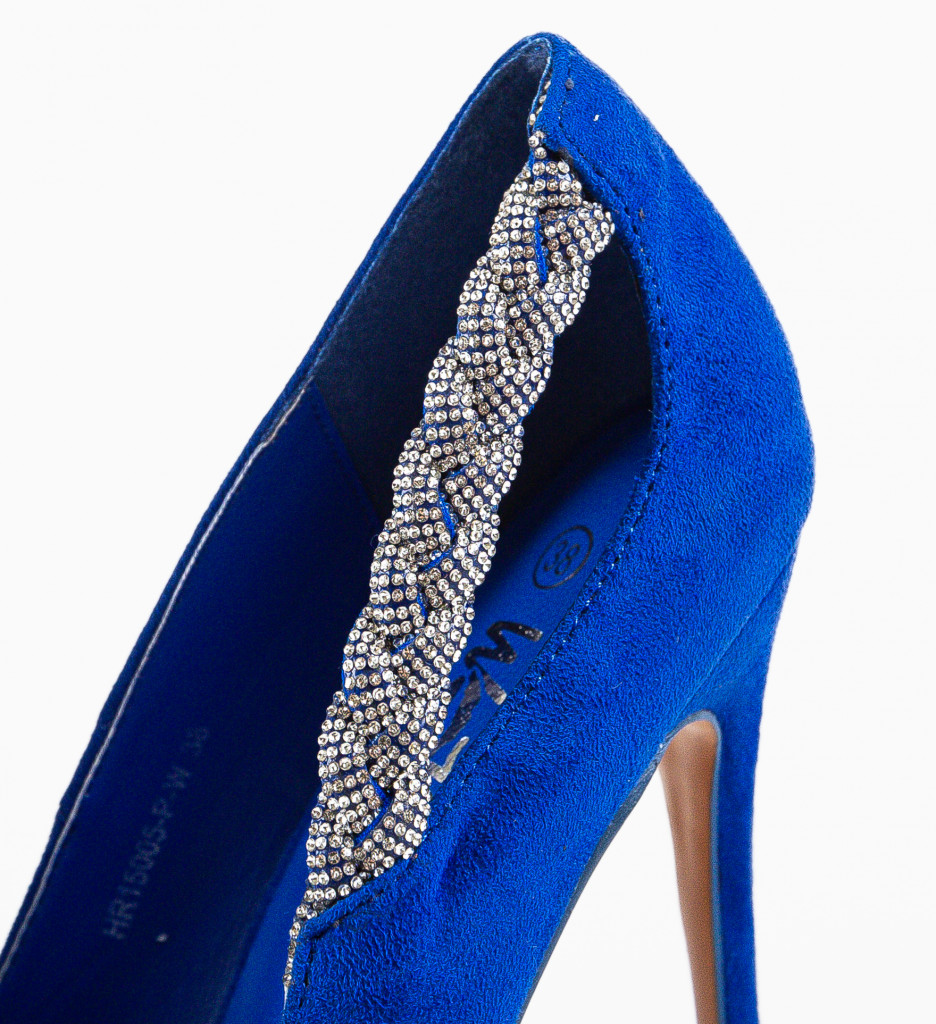 Pantofi Peeta Albastru | Toc Elegant & Confort - imagine 6