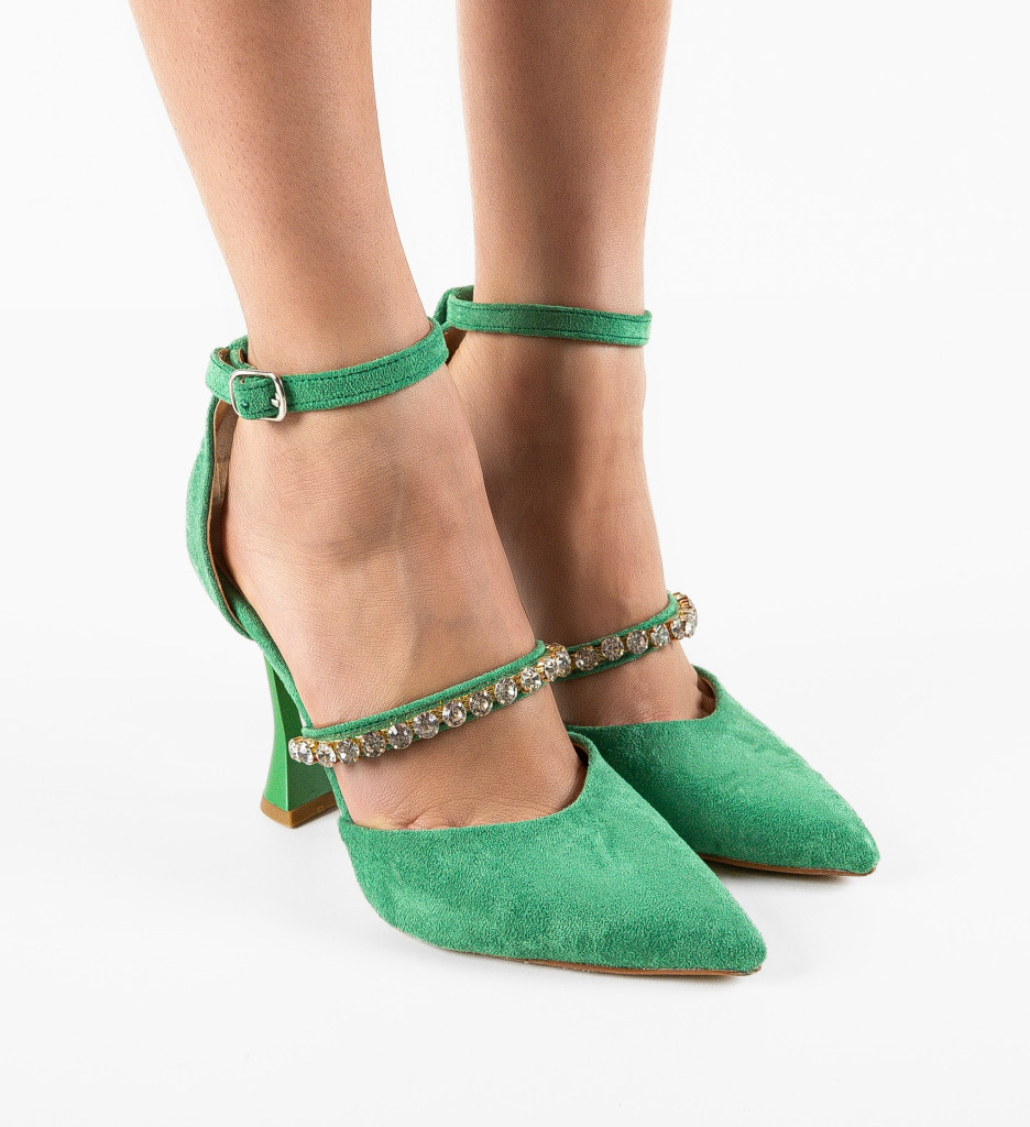 Pantofi Dama Rufus Verzi - Eleganță și Stil Unic