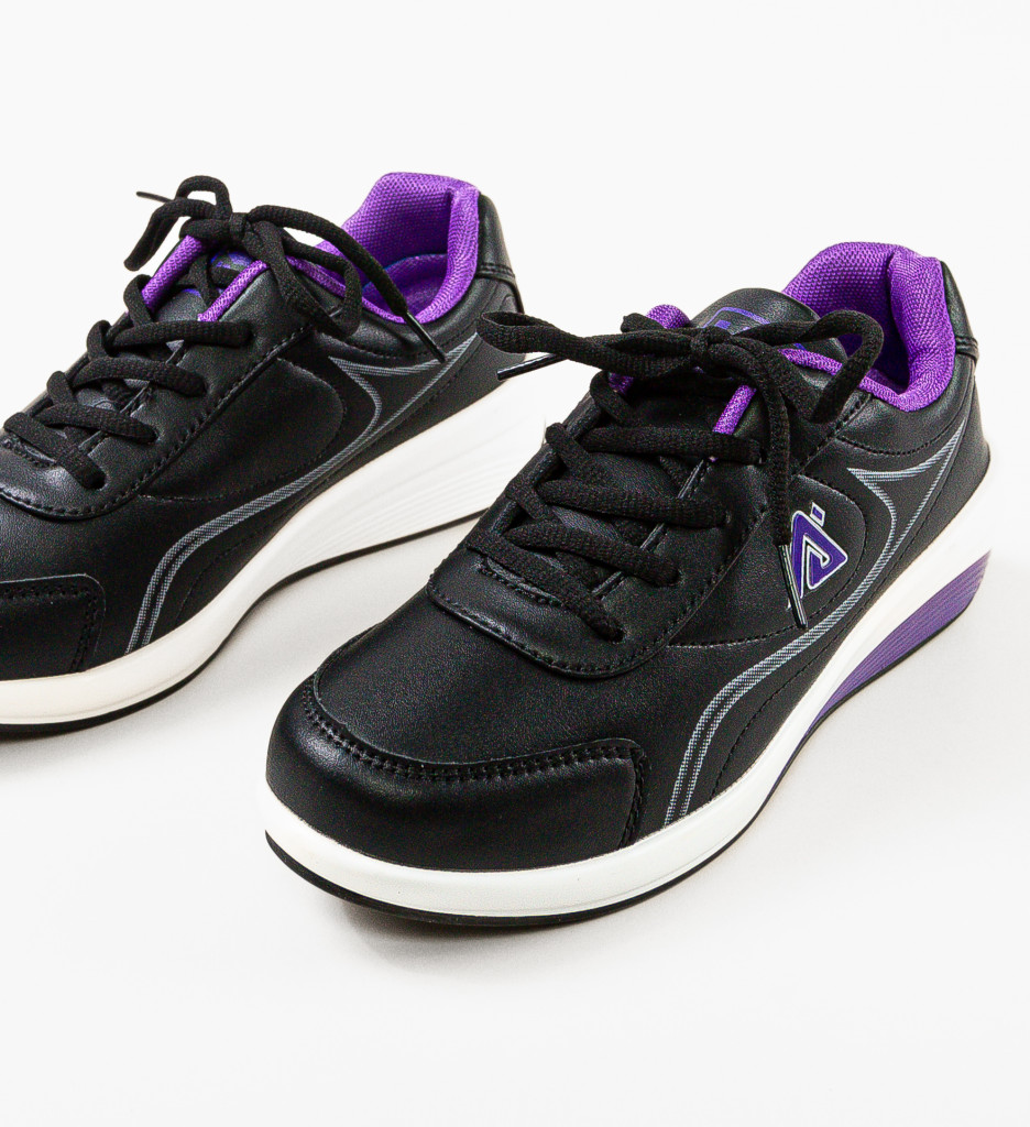Sneakers Dama Pokaza Negri | Stil & Confort - imagine 4