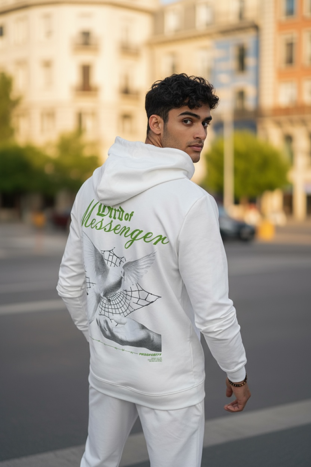 Trening Barbati Slim Fit Alb | Stil Modern