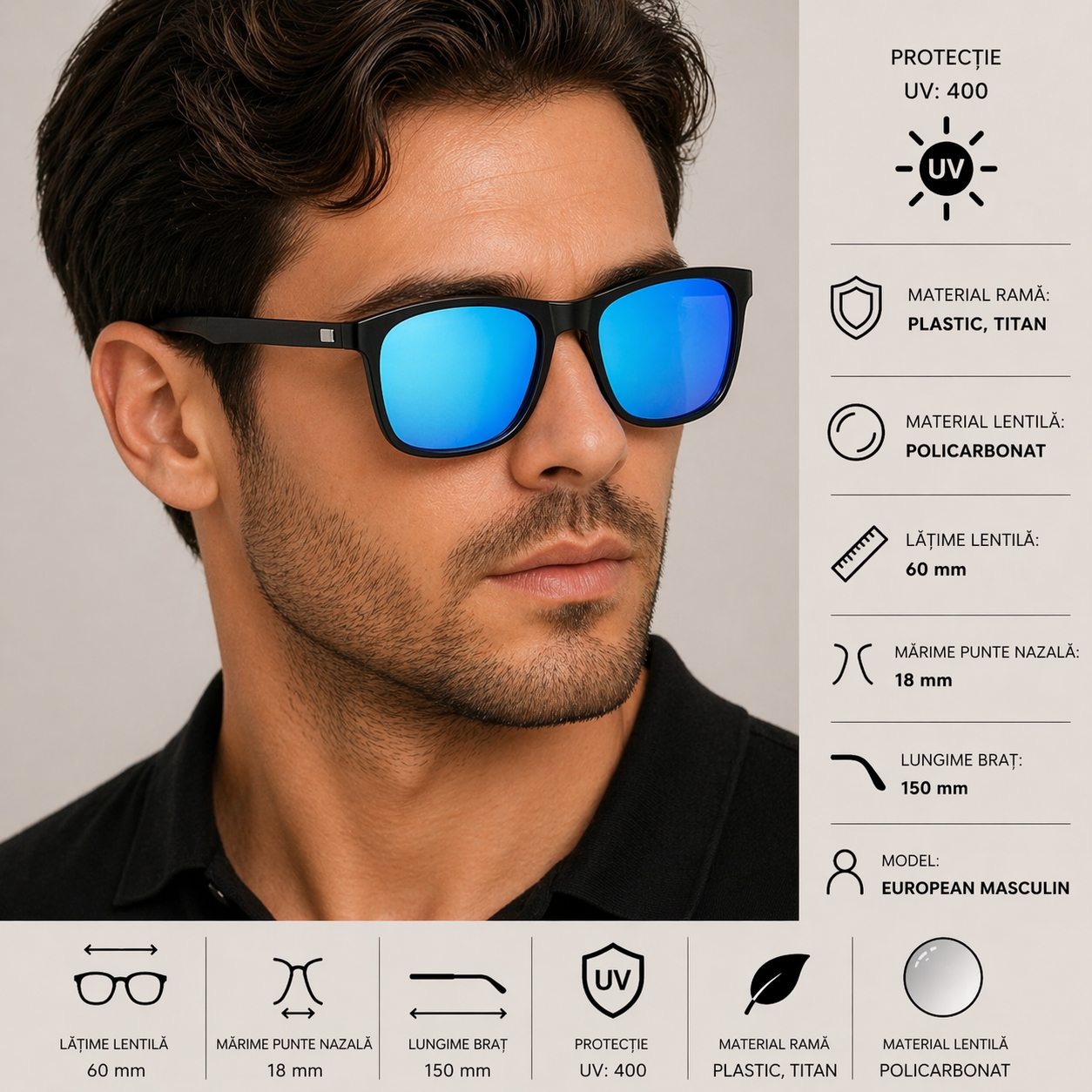Ochelari de soare Picadili SG062 cu Protecție UV400 - imagine 4