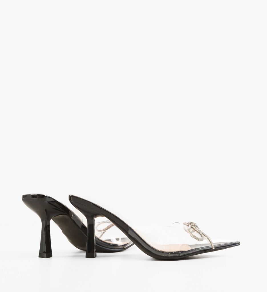 Pantofi Merly Negri Eleganți cu Toc - imagine 4