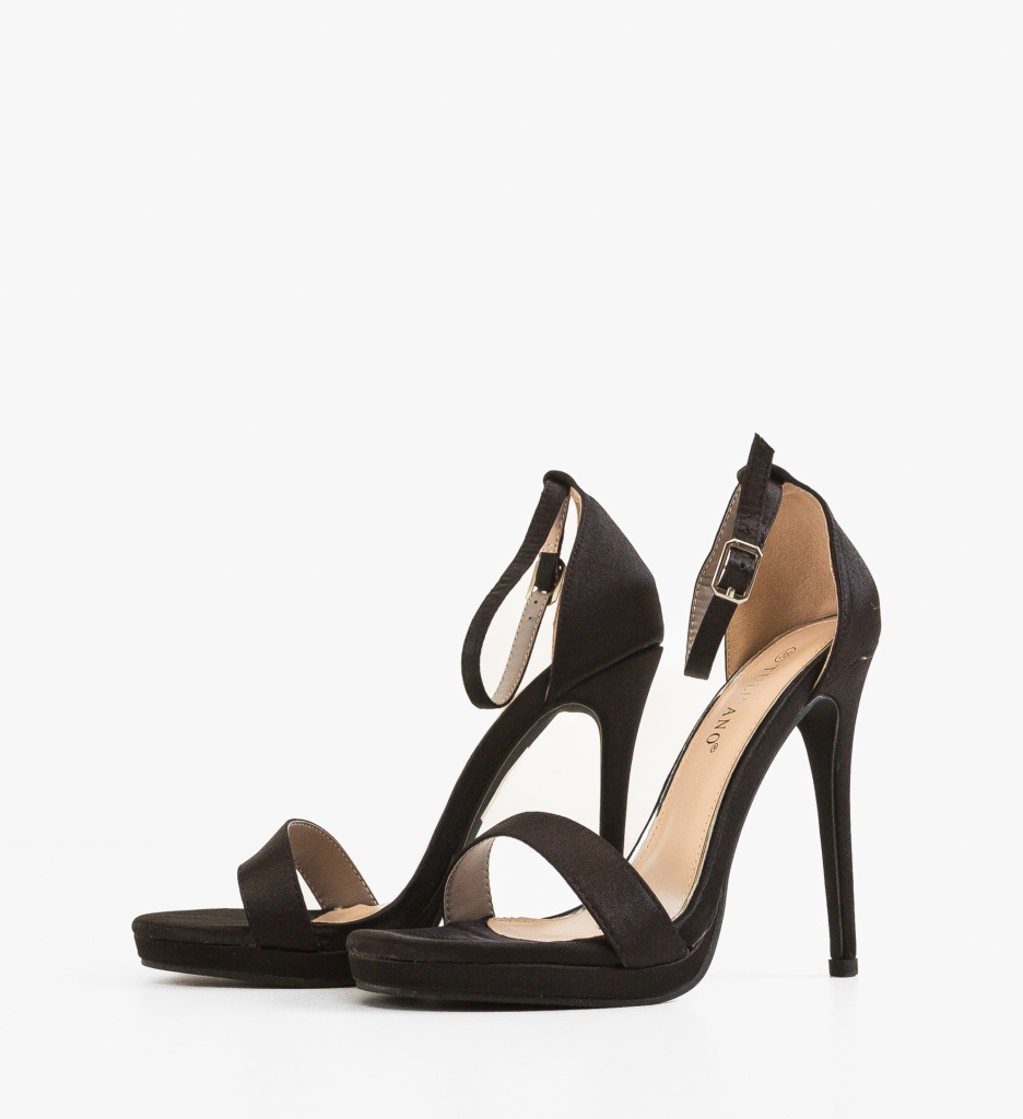 Sandale Cassie Negre cu Toc Elegante - imagine 4