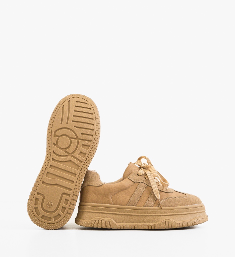 Sneakers Dama Carlas Bej - Confort și Stil - imagine 3