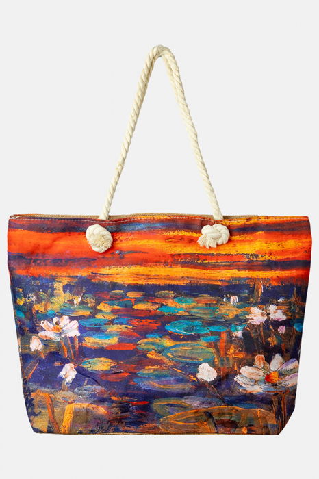 Geanta Plaja Nuferi Shopika | Artă & Stil