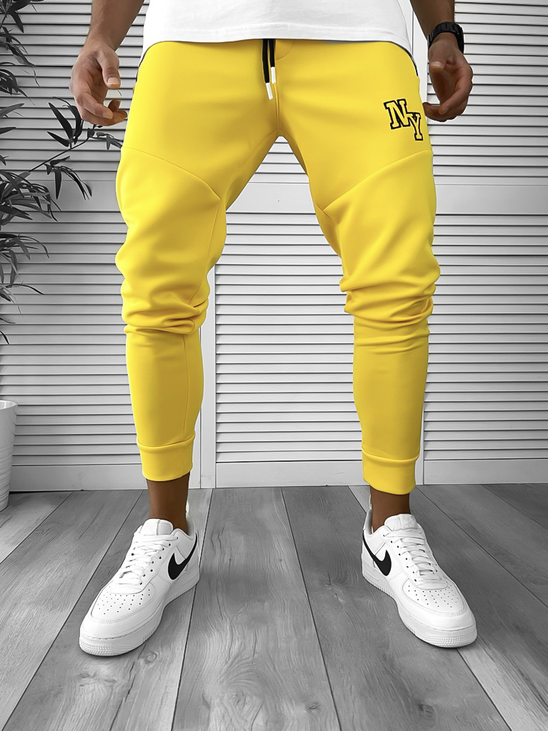Pantaloni Trening Galbeni Conici - Stil Modern