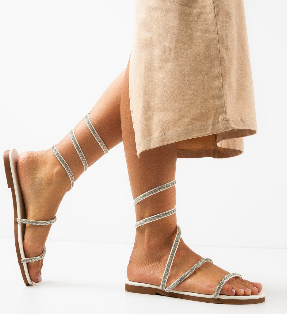 Sandale Dama Pepin Albe | Elegante și Confortabile - imagine 2
