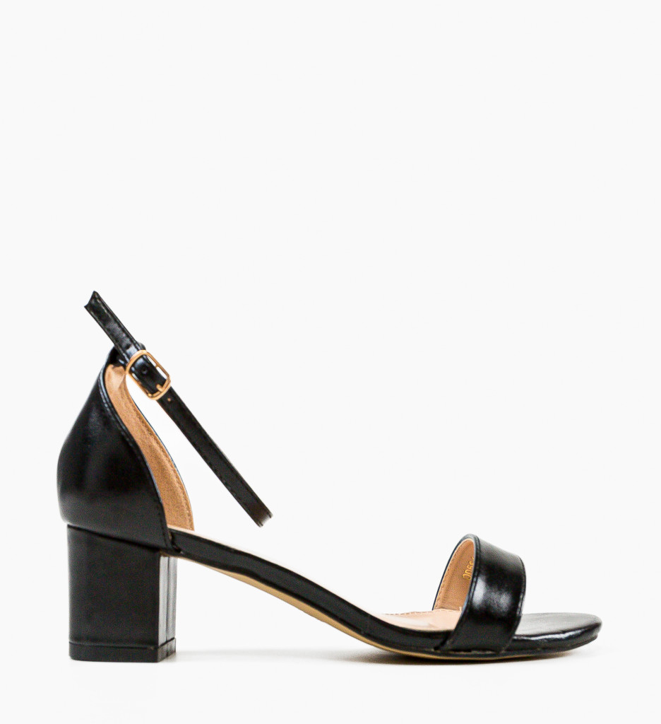 Sandale cu toc Opazy negre - eleganță maximă - imagine 4