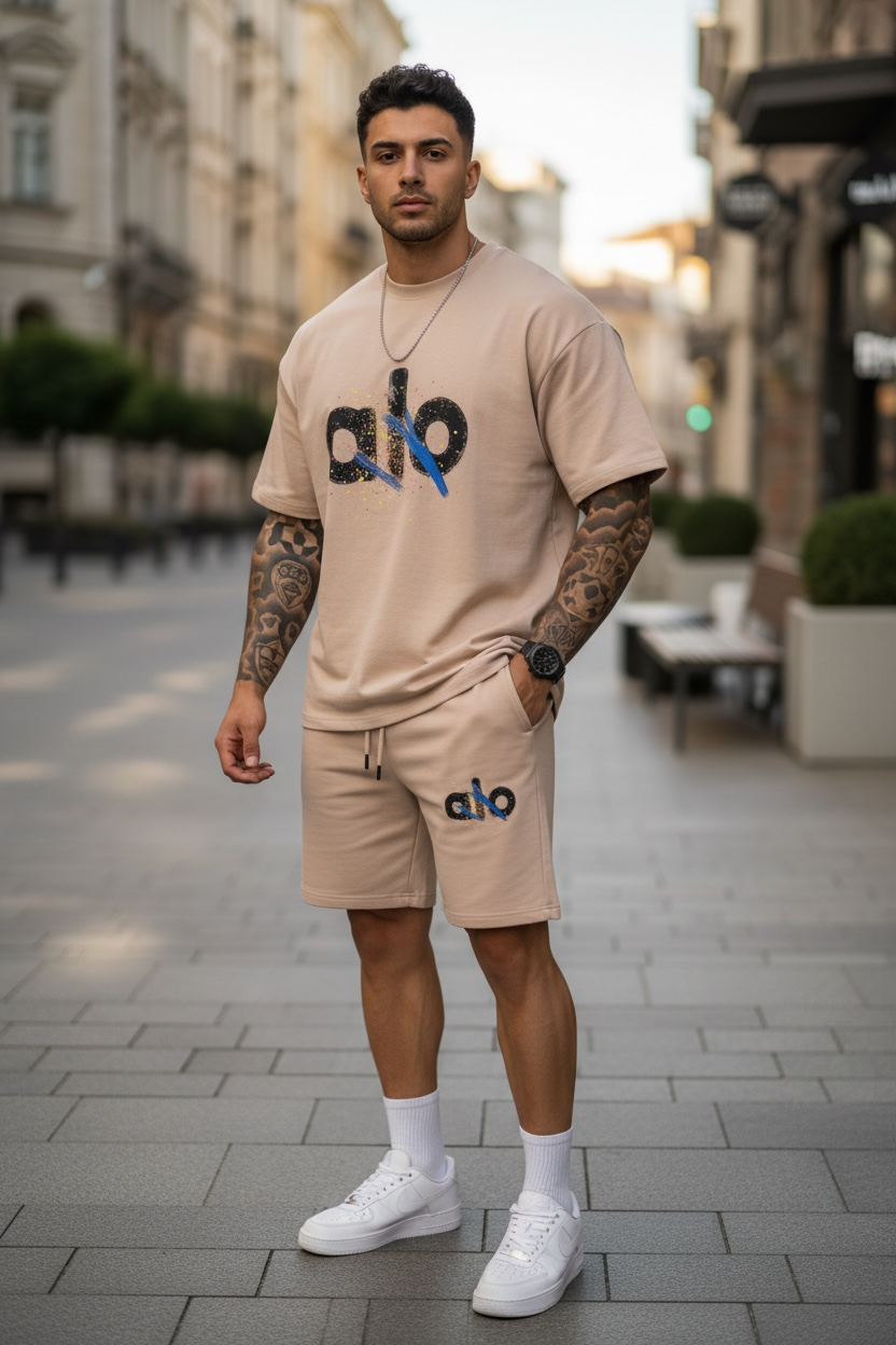Compleu Vara Bej 100% Vascoza | Elegant si Confortabil - imagine 2