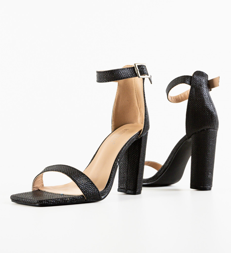 Sandale Puffy Negre - Eleganță și Confort - imagine 5