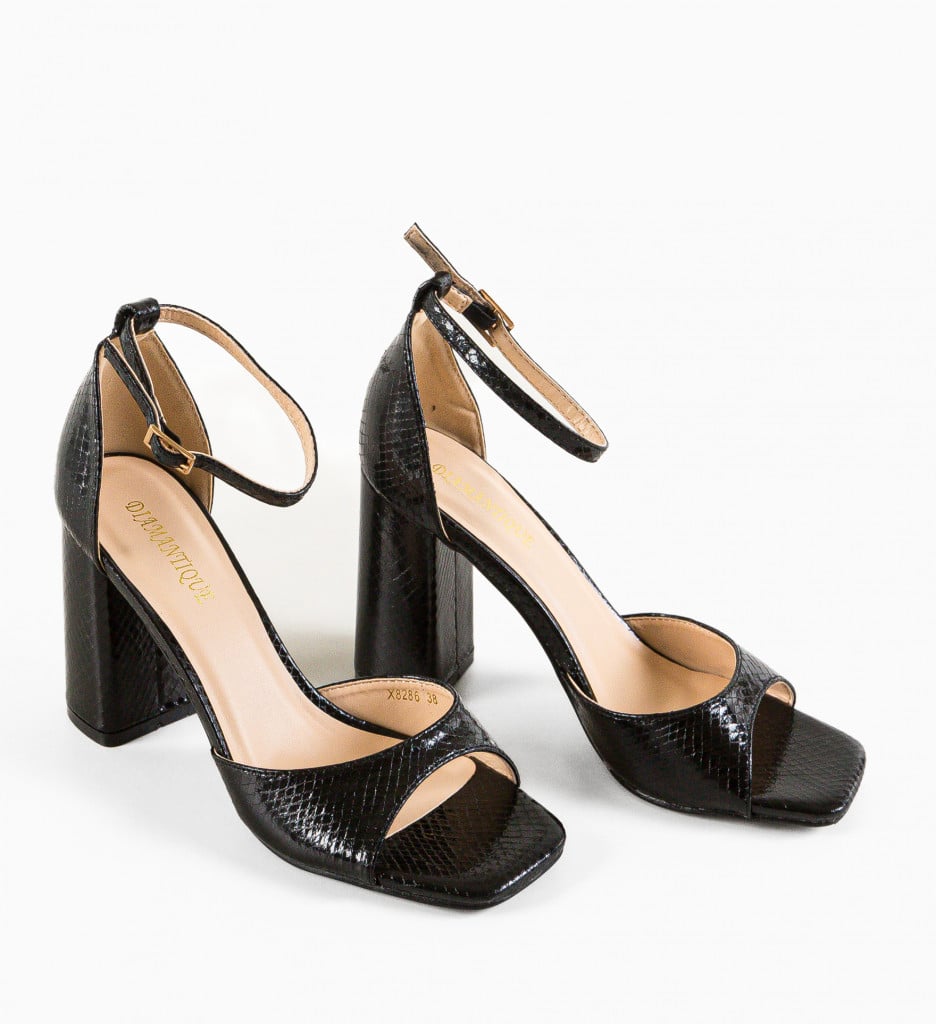 Sandale cu Toc King Negre | Eleganță și Stil - imagine 12