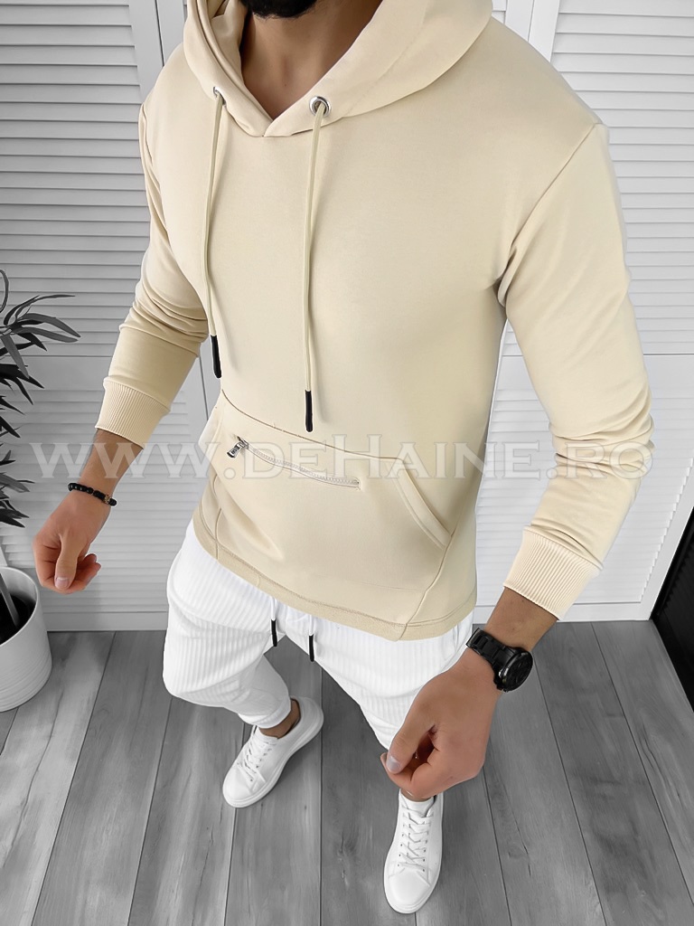 Hanorac Barbati Bej Slim Fit K150 - Stil Confort